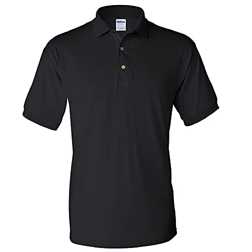 Gildan DryBlend Herren Polo-Shirt, Kurzarm (XL) (Schwarz) von Gildan