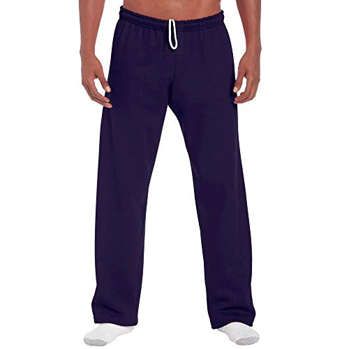 Gildan G184 Heavy BlendTM Trainingshose, offener Saum an der Unterseite, 226 g/m², Loose Fit, 18400, Blau, 18400 L von Gildan