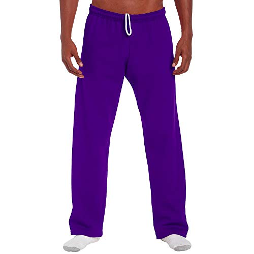 Gildan - Jogginghose mit breitem Bein (G184) aus strapazierfähigem Baumwoll-Polyester-Mischgewebe (226 g) - Violett - XXX-Large von Gildan