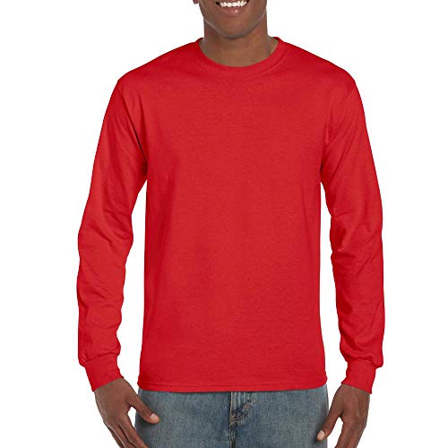 Gildan Hammer Longsleeve T-Shirt/Sport Scarlet Red, 5XL von Gildan