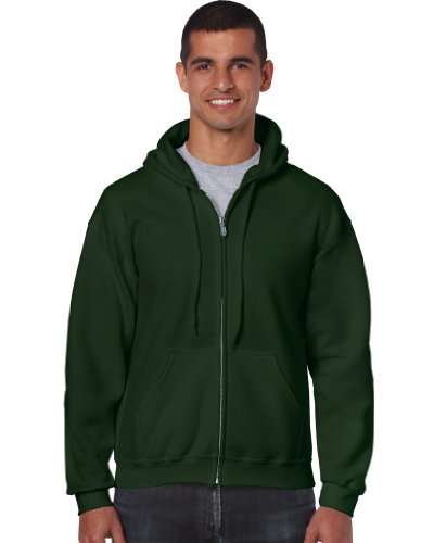 Gildan Heavy Blend Erwachsenen Kapuzen Sweatjacke 18600, Forest Green, L von Gildan