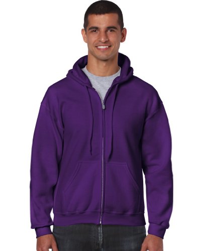 Gildan Heavy Blend Erwachsenen Kapuzen Sweatjacke 18600, Purple, M von Gildan