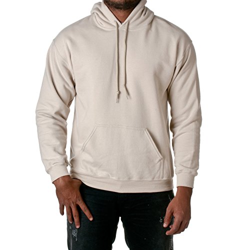 Gildan G185 Heavy Blend Kapuzenpullover für Erwachsene, modern/enganliegend, sand, L von Gildan