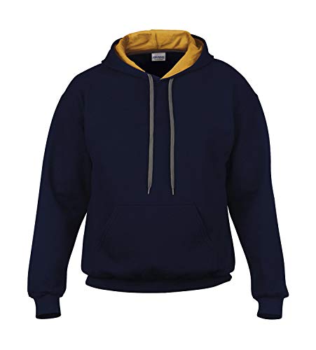 Gildan HeavyBlend™ Hooded Sweatshirt (S,Navy/Gold) von Gildan