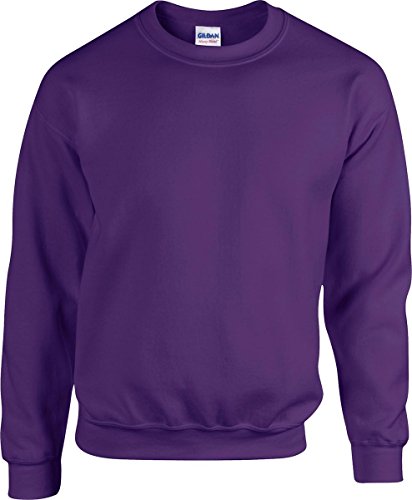 Gildan HeavyBlend Herren-Sweatshirt, Rundhalsausschnitt, Lange Ärmel Gr. L, violett von Gildan