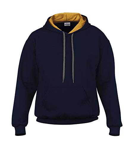 Gildan HeavyBlend™ Hooded Sweatshirt (XL, Navy/Gold) von Gildan