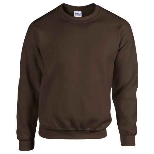 GILDAN Herren 50/50 Adult Crewneck Sweat Sweatshirt, Brown (Dark Chocolate), L von Gildan