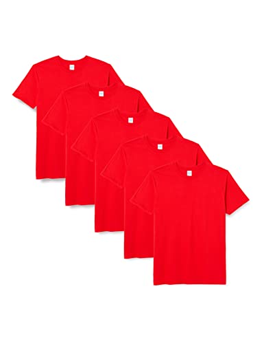 Gildan Herren 64000 T-Shirt, rot, S (5er Pack) von Gildan