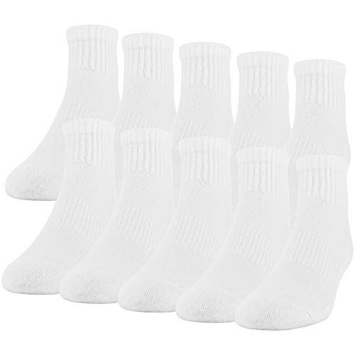 Gildan Herren Active Cotton 10 Paar Knöchelsocken, Weiss/opulenter Garten, Shoe Size: 6-12 (10er Pack) von Gildan