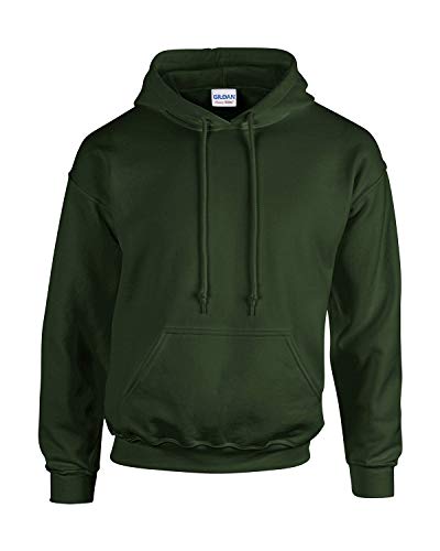 Gildan Erwachsene 50/50 Kapuzenpullover Uni 18500 Gr. M, Waldgrün von Gildan