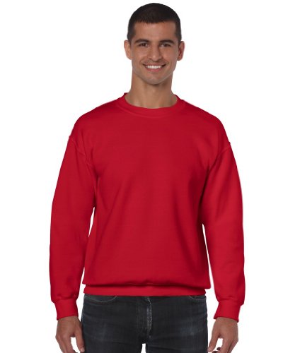 Gildan Herren Adult 50/50 Cotton/Poly. Sweat Sweatshirt, Rot (Red), Large (Herstellergröße: L) von Gildan