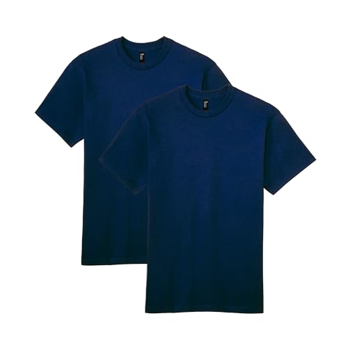 Gildan Uni-Erwachsene, Style Gh000 T-Shirt, Dark Navy (2er-Pack), M von Gildan