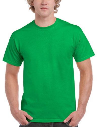 GILDAN Herren Adult Ultra Cotton T-Shirt, Grün (Irish Green), Large (Herstellergröße: L) von Gildan