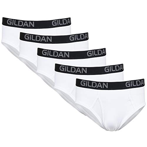 Gildan Herren Baumwoll-Stretch Slip, Artic White (5-Pack), Medium (5er Pack) von Gildan