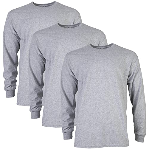 Gildan Herren Baumwolle G2400 T-Shirt, Sportgrau (3er-Pack), 5X-Groß von Gildan