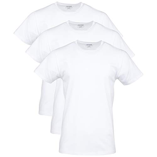 Gildan Herren Cotton Stretch T-shirts, Multipack Unterw sche, Artic White (Crew, 3er-pack), XL EU von Gildan