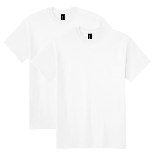 Gildan Herren DryBlend, Style G8000, Multipack T-Shirt, weiß, M (2er Pack) Gildan Herren DryBlend, Style G8000, Multipack T-Shirt, weiß, M (2er Pack) von Gildan