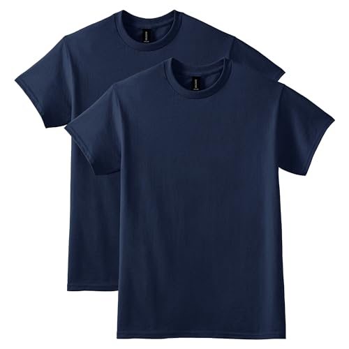 Gildan Herren DryBlend, Style G8000, Multipack T-Shirt, Marineblau, 2 Stück, XL (2er Pack) von Gildan