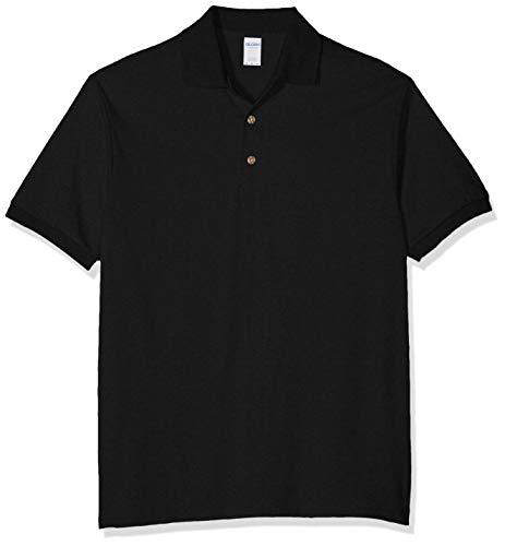 Gildan Herren DryBlend Erwachsene Jersey Poloshirt Polohemd, Schwarz, XL von Gildan