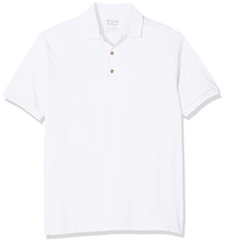 Gildan Herren DryBlend Erwachsene Jersey Poloshirt Polohemd, weiß, XL von Gildan