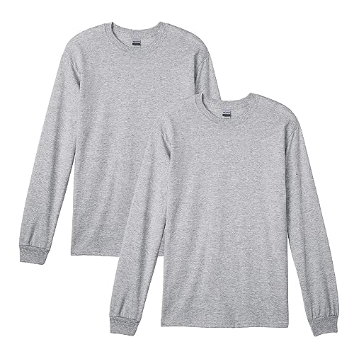 Gildan Herren DryBlend Langarm-t-Shirt, Stil G8400, 2er-Pack Hemd, Grau-Sport Grey, L von Gildan