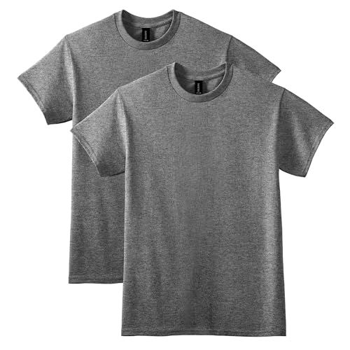 Gildan Herren DryBlend T-Shirt, Style G8000, Multipack Hemd, Graphit Heather (2er-Pack), Mittel von Gildan