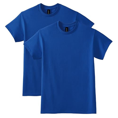 Gildan Herren DryBlend T-Shirt, Style G8000, Multipack Hemd, Royal (2 Stück), L (2er Pack) von Gildan