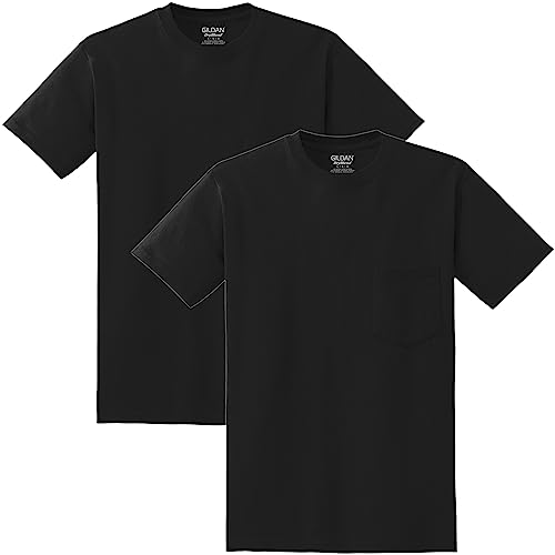 Gildan Herren DryBlend Workwear Tasche, 2er-Pack T-Shirt, schwarz, XX-Large von Gildan