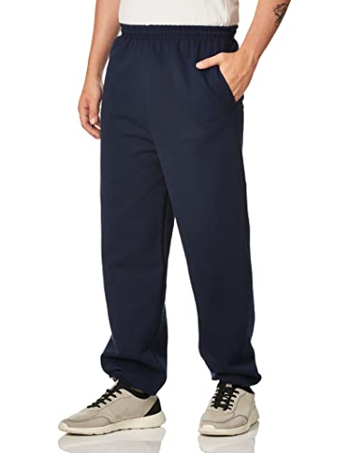 Gildan Herren Elastische Sweathose mit Taschen Hose, Navy, Groß von Gildan