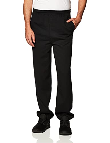 Gildan Unisex-Erwachsene Fleece Elastic Bottom Sweatpants with Pockets, Style G18100 Hose, schwarz, Groß von Gildan