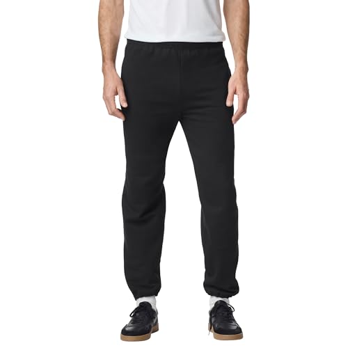 Gildan Herren Fleece-Jogginghose mit Elastischem Unterteil, mit Taschen, Stil G18100 Hose, schwarz, Klein von Gildan