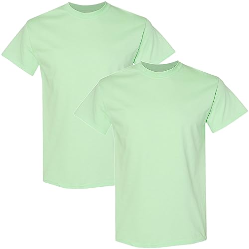 Gildan Unisex-Erwachsene Schwerer Baumwolle, Stil G5000, Multipack T-Shirt, Mintgrün (2er-Pack), XL von Gildan