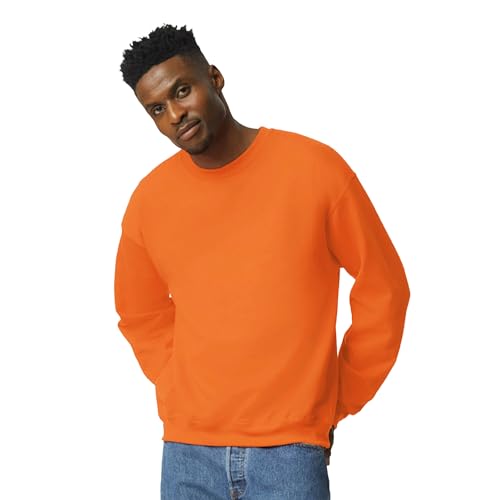 Gildan Herren Fleece Crewneck Style G18000 Multipack Sweatshirt, Safety Orange, XX-Large von Gildan