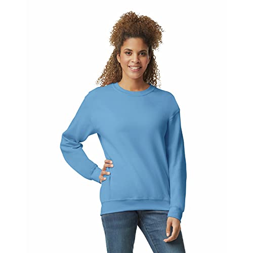 Gildan Herren Fleece Crewneck Sweatshirt Style G18000 Hemd, Blickdicht, Blau (Carolina Blue), Small von Gildan