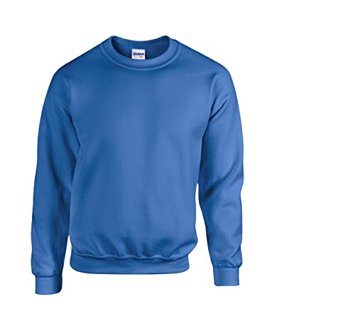 Gildan Herren Fleece Crewneck Sweatshirt Style G18000 Hemd, Blickdicht,1x Royal & 1x HL Kauf Notizblock, L von Gildan