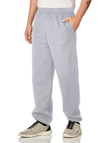 Gildan Herren Fleece Elastisch Bottom Sweatpants mit Taschen Style G18100 - Grau - Klein von Gildan