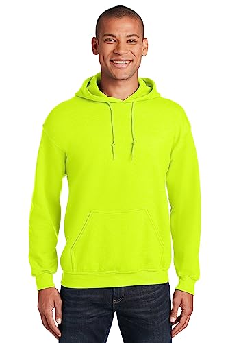 Gildan Herren Fleece Hooded Sweatshirt Style G18500 Hemd, Blickdicht, Grün (Safety Green), L von Gildan