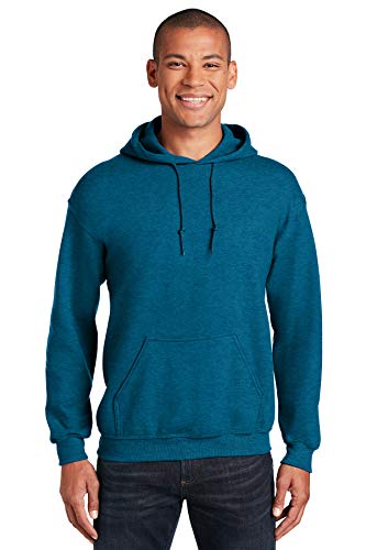 Gildan Herren Fleece Hooded Sweatshirt Style G18500 Kapuzenpullover, Antike Saphir, Large von Gildan