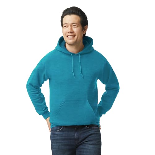 Gildan Herren Gildan Heren Fleece Hooded Sweatshirt Style G18500 Hemd, Antike Saphir, M EU von Gildan