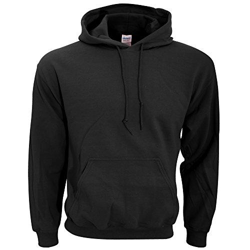 GILDAN Herren Heavy Blend Adult Hood Kapuzenpullover, Schwarz (Schwarz), Small von Gildan