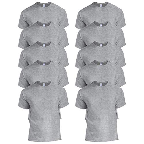 Gildan Herren T-shirt voor volwassenen van zwaar katoen T Shirt, Sport Grey, 4XL EU von Gildan