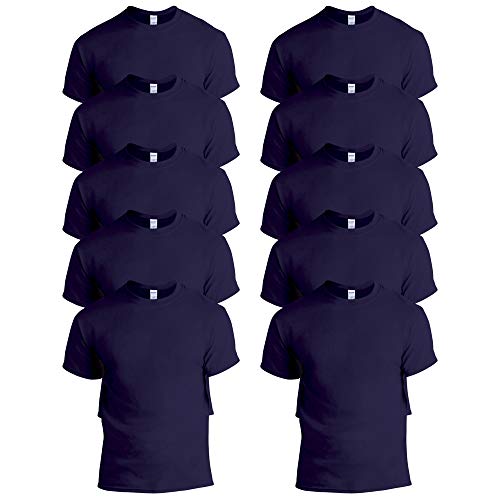 Gildan Unisex-Erwachsene Schwerer Baumwolle, Stil G5000, Multipack T-Shirt, Marineblau (10er-Pack), 4X-Groß von Gildan