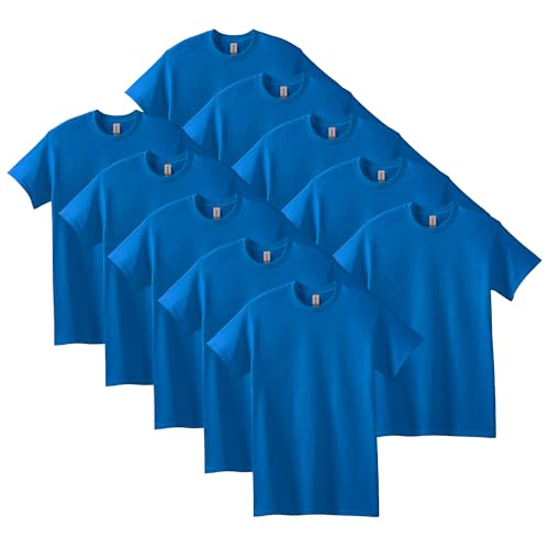 Gildan Unisex-Erwachsene Schwerer Baumwolle, Stil G5000, Multipack T-Shirt, Royal, 4X-Groß (10er Pack) von Gildan