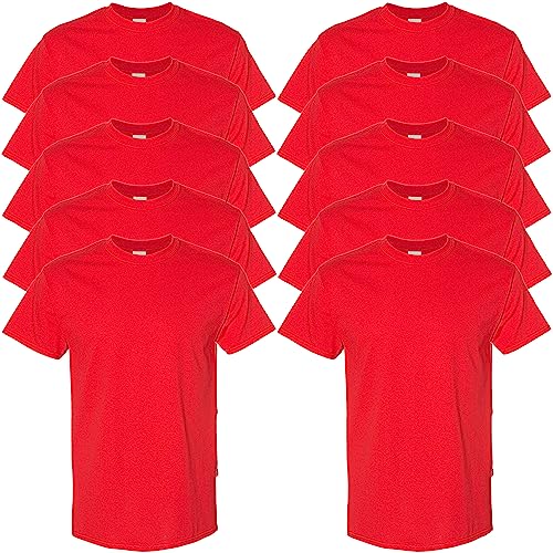 Gildan Unisex T-shirt aus Schwerer Baumwolle Mehrfarbig ,Stil G5000 T-Shirt, Rot, L von Gildan