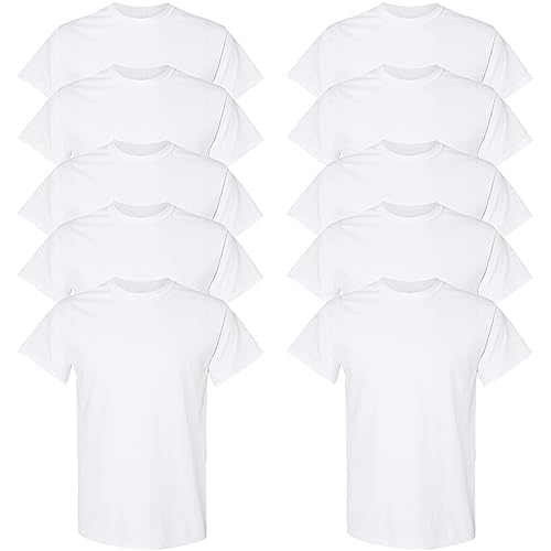 Gildan Unisex T-shirt aus Schwerer Baumwolle Mehrfarbig ,Stil G5000 T-Shirt, Weiß, L von Gildan