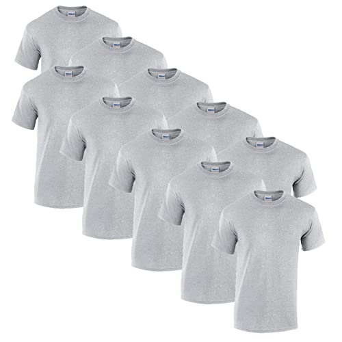 Gildan Herren Heavy Cotton Adult T-Shirt T Shirt, 10x Sportgrey + 1 HL-Kauf Block, 3XL von Gildan