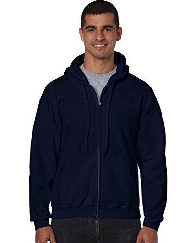 Gildan Herren HeavyBlend Full Zip Kapuzen-Sweatshirt S,Navy von Gildan