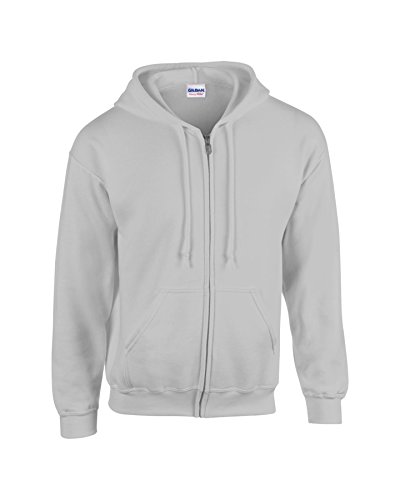 Gildan Herren HeavyBlend Full Zip Kapuzen-Sweatshirt XL,Sport Grey von Gildan