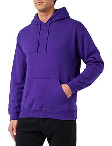 Gildan Herren Schweres Kapuzensweatshirt Hoodie, violett, XL von Gildan