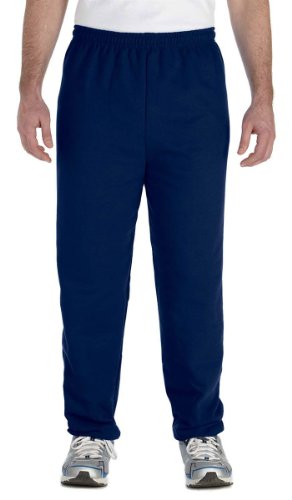 Gildan Herren Jogginghose mit elastischem Boden und Taschen Hose, Navy, 31-35 von Gildan